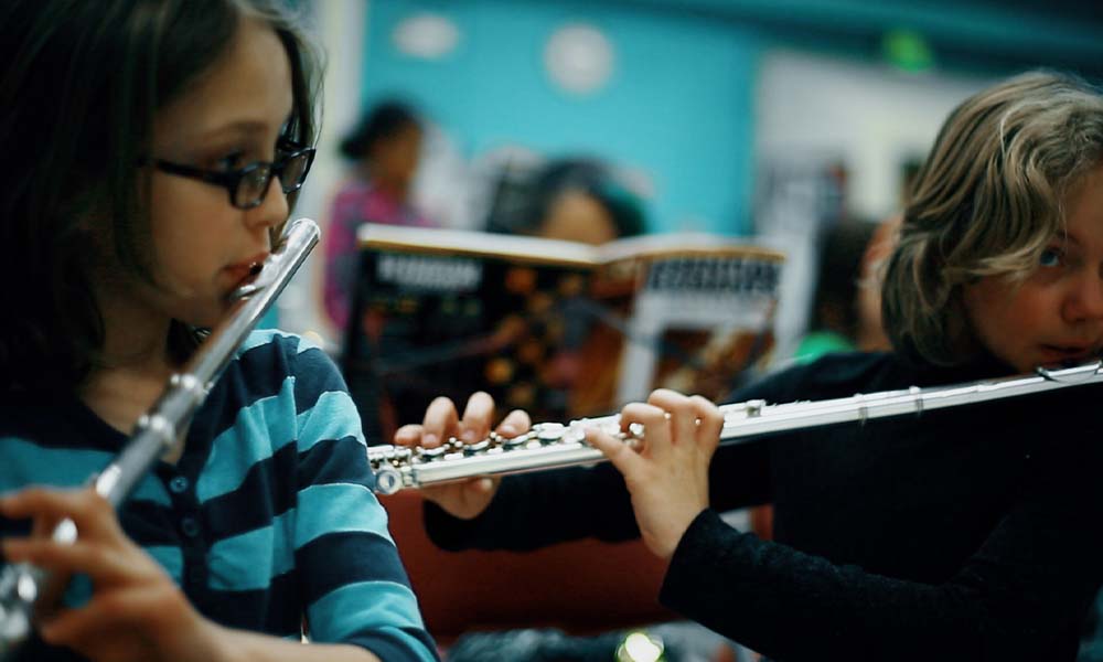 Kids Playing Flute