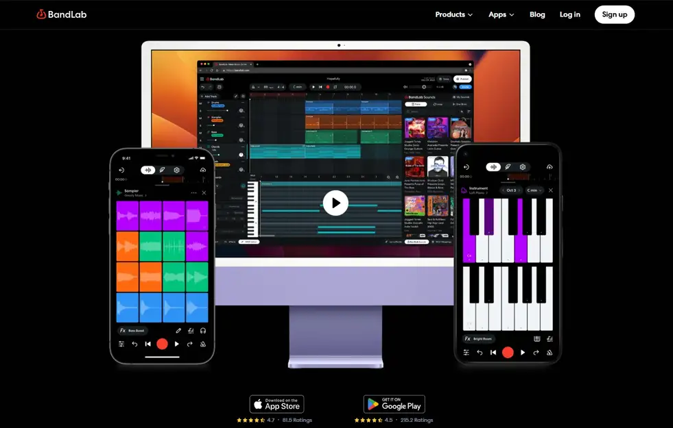 BandLab Website Dashboard
