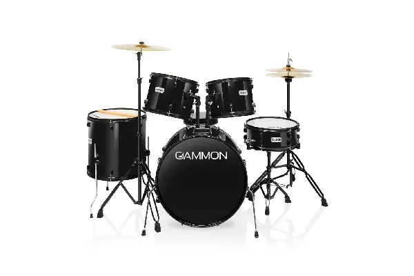 Gammon Percussion Full Size Complete Adult 5 Piece Drum Set