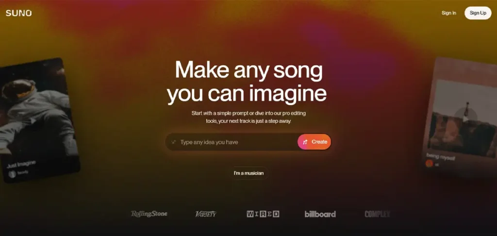 Suno AI Music Website