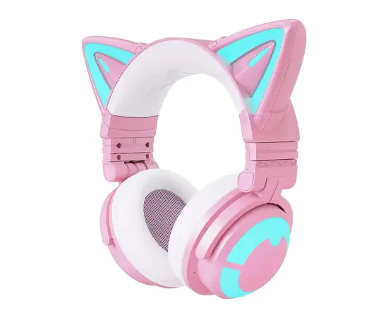 YOWU RGB Cat Ear Bluetooth Headphones