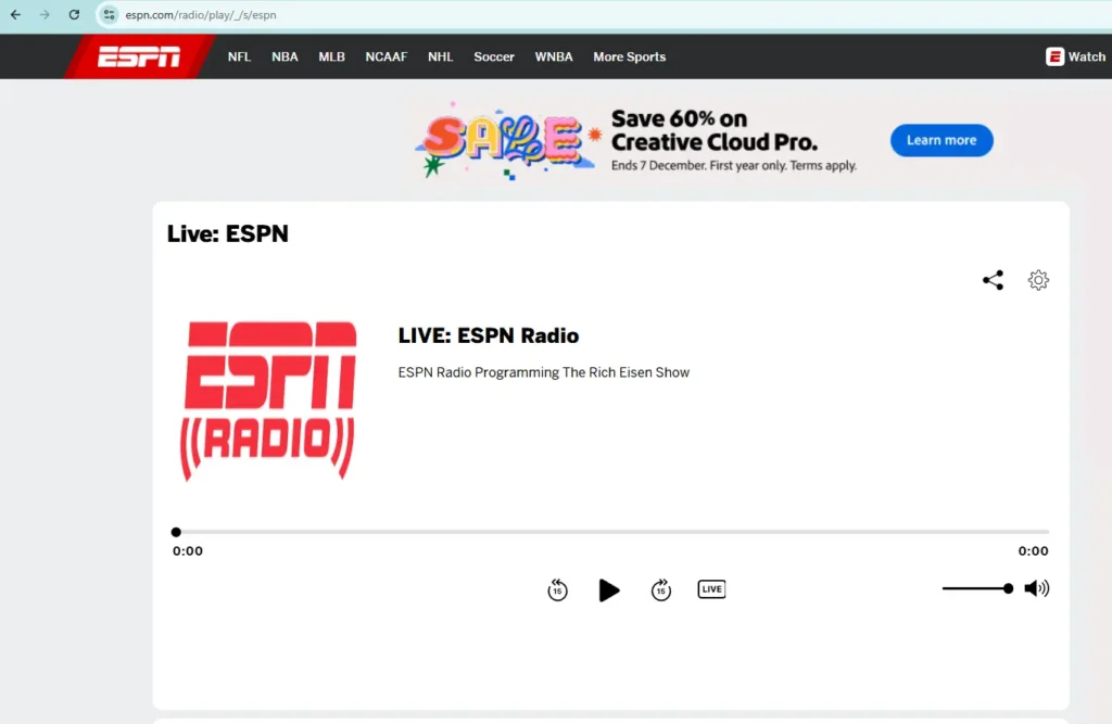 ESPN Radio serves as the official national broadcaster for World Series games