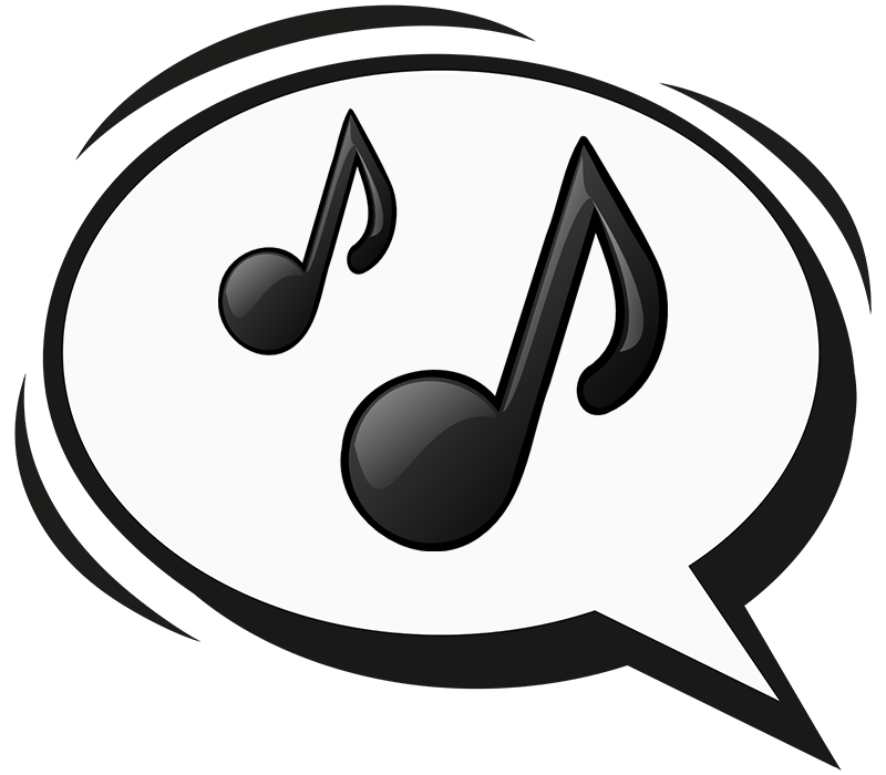 Speech Bubble Music Notes image version 2