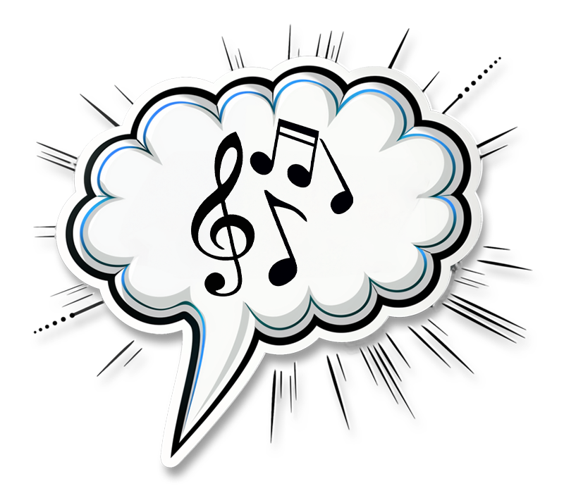 Speech Bubble Music Notes image
