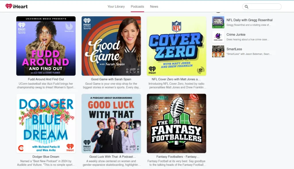 iHeartRadio provides free streaming access to ESPN Radio's national coverage through their website and mobile application