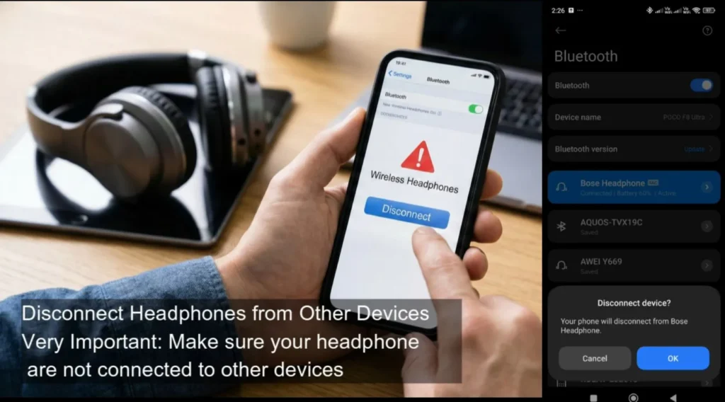 Disconnect Headphones from Other Devices