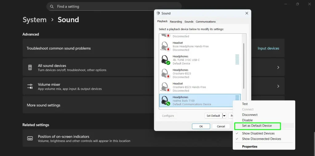 Right-click the Stereo version and select Set as Default Device
