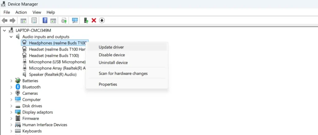 Right-click your microphone and select Update driver > Search automatically for drivers. Restart your PC after the update.