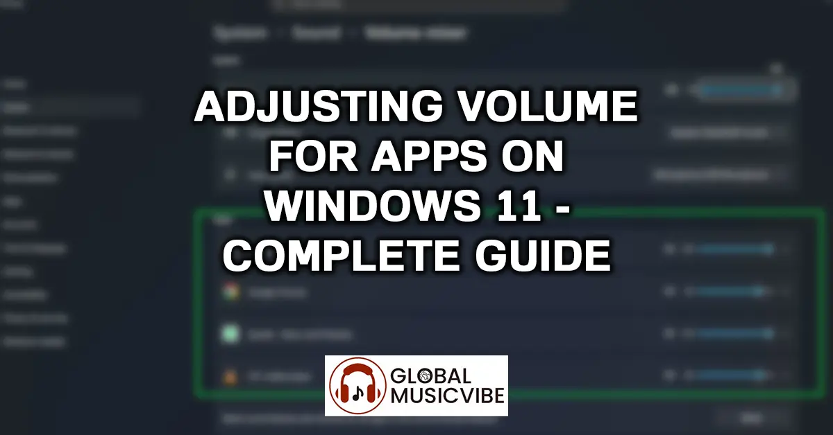 Adjusting Volume for Apps on Windows 11 - Complete Guide