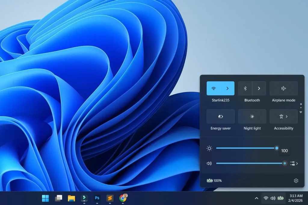 Click the speaker icon and Drag the volume slider to adjust