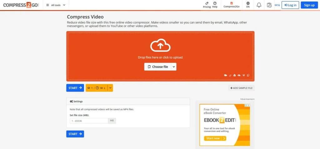 Compress2Go Video Compressor