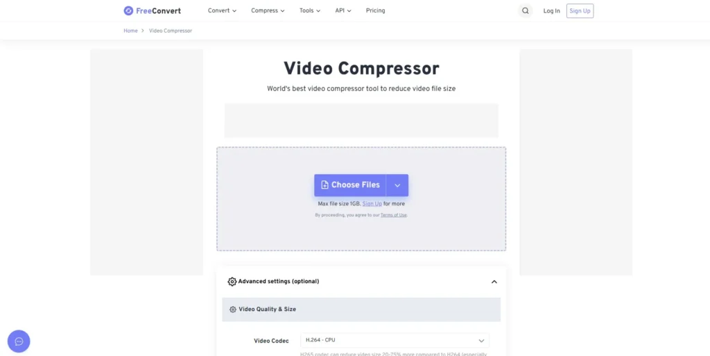 FreeConvert Video Compressor