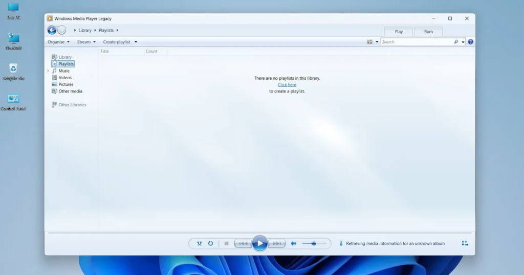 Open Windows Media Player