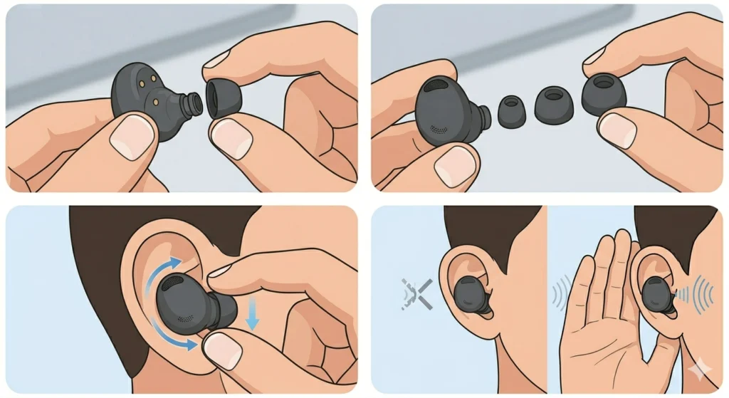 Adjust the Ear Tips for a Proper Seal