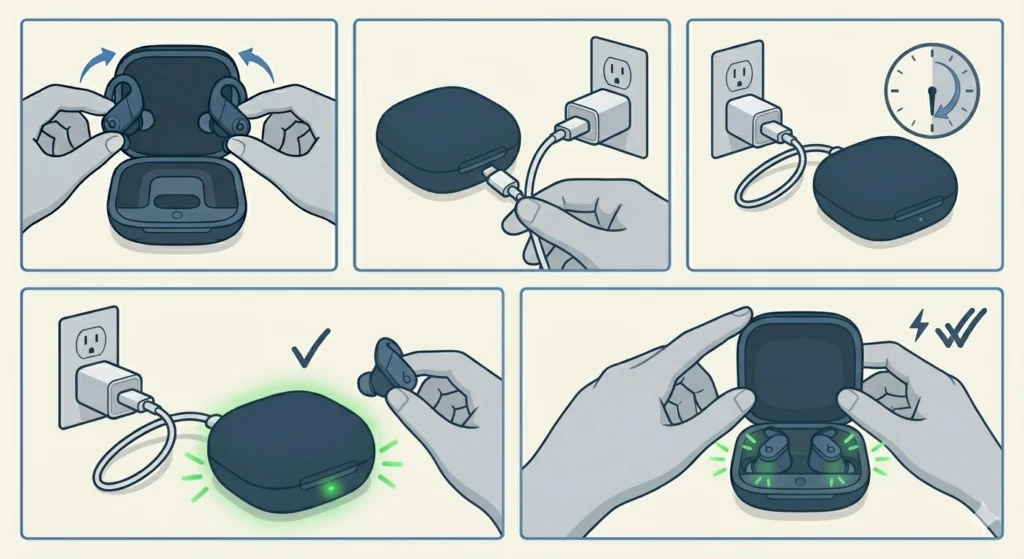 Charge the Case First (Without Earbuds)