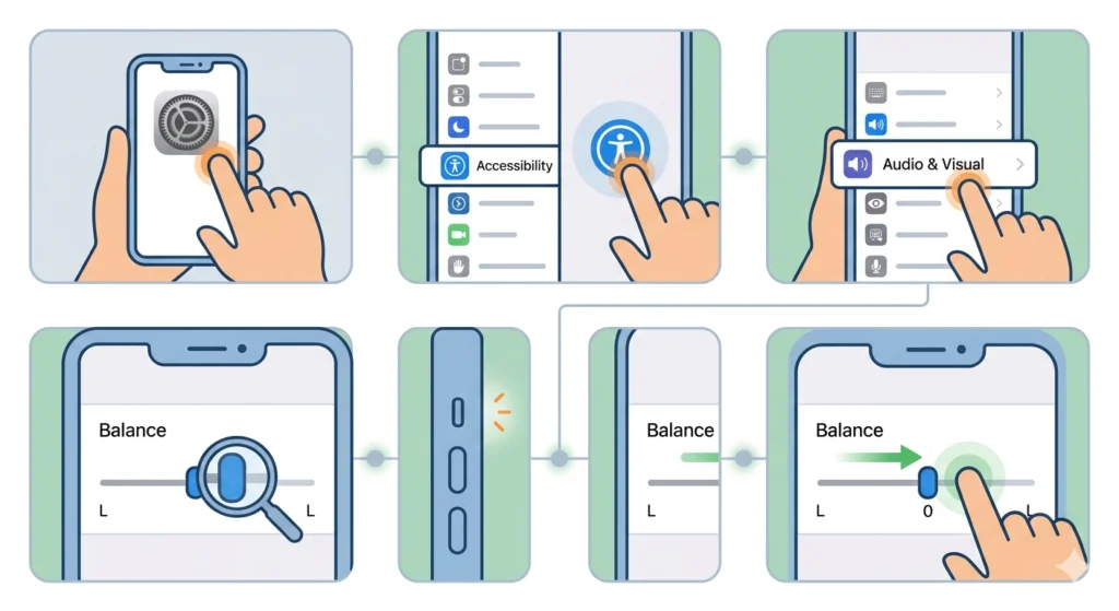 Check and Adjust the Audio Balance Setting