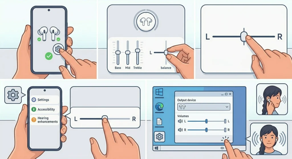 Check and Adjust the Equalizer and Balance Settings