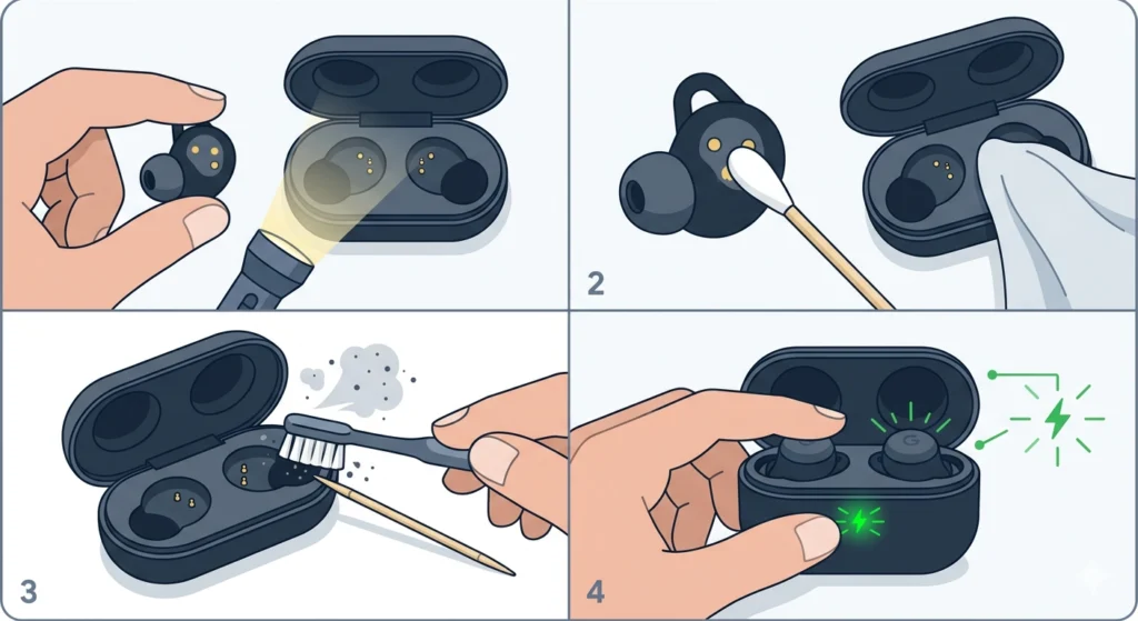 Check and Clean the Charging Contacts