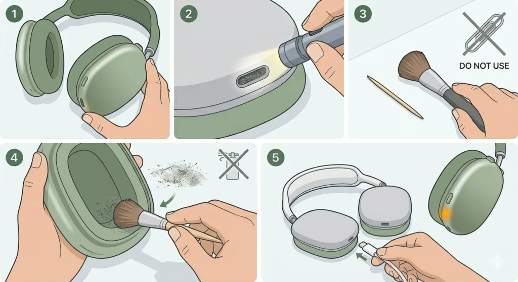 Check and Clean the Lightning Charging Port