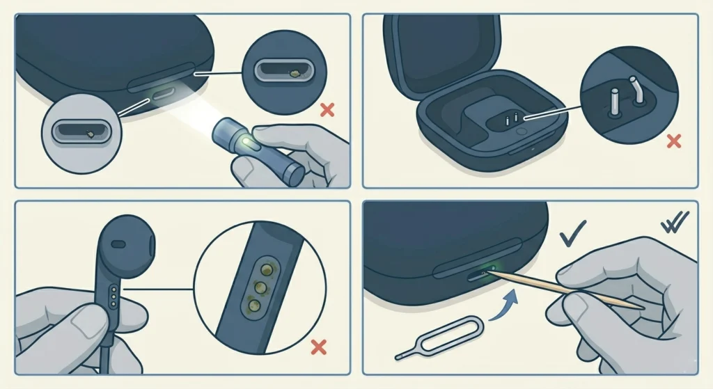 Check for Physical Damage to the Case or Earbuds