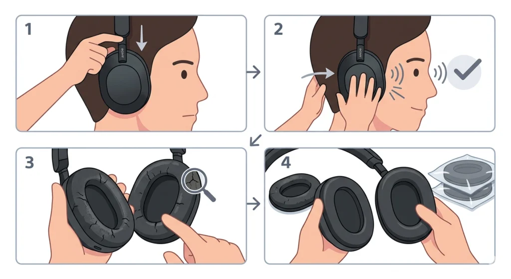 Check the Fit and Ear Cushion Seal