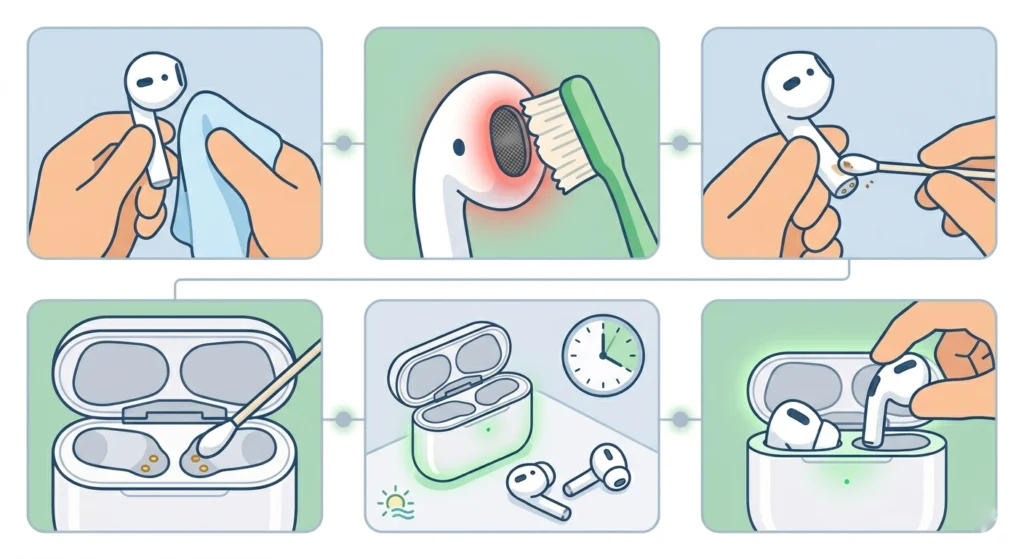 Clean the AirPods and Charging Case Contacts