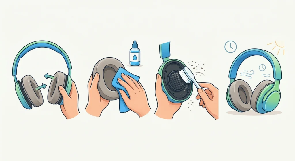 Clean the Ear Cushions and Mesh