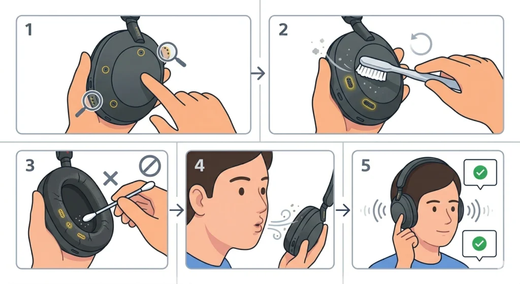 Clean the Noise Cancelling Microphones