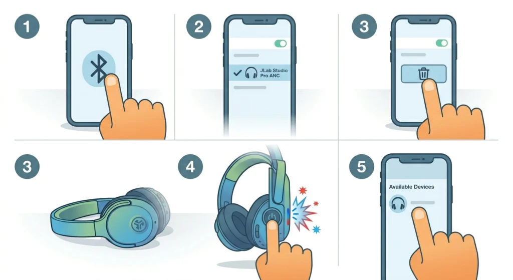 Delete and Re-Pair on the Device