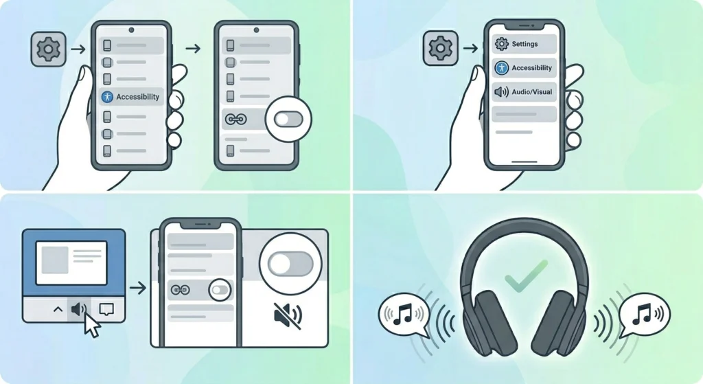 Disable Mono Audio Settings