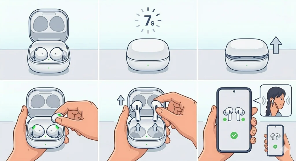 Manually Reset the Galaxy Buds 2 Pro Without the App