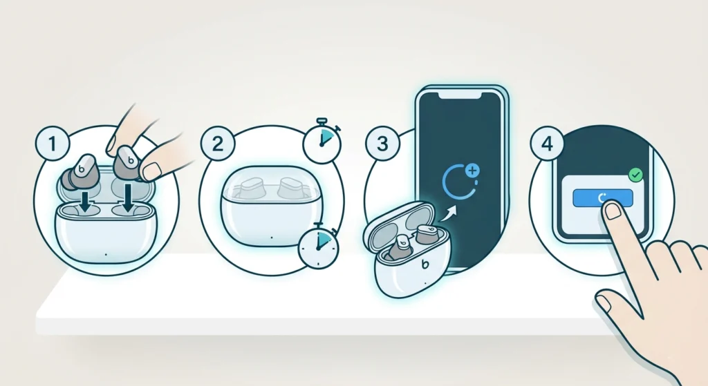 Place Buds Back in the Case and Reopen