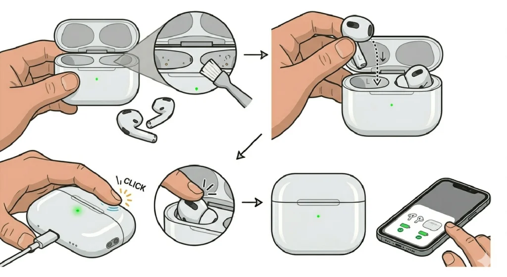 Properly Reseat the AirPods in the Case