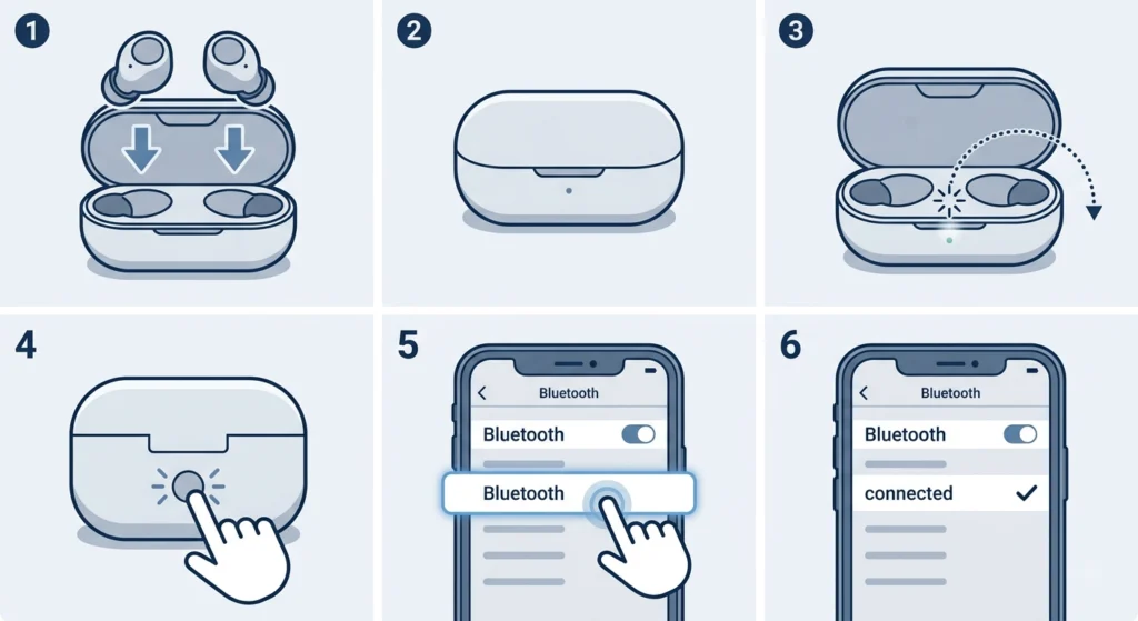 Put the Buds Into Pairing Mode Correctly