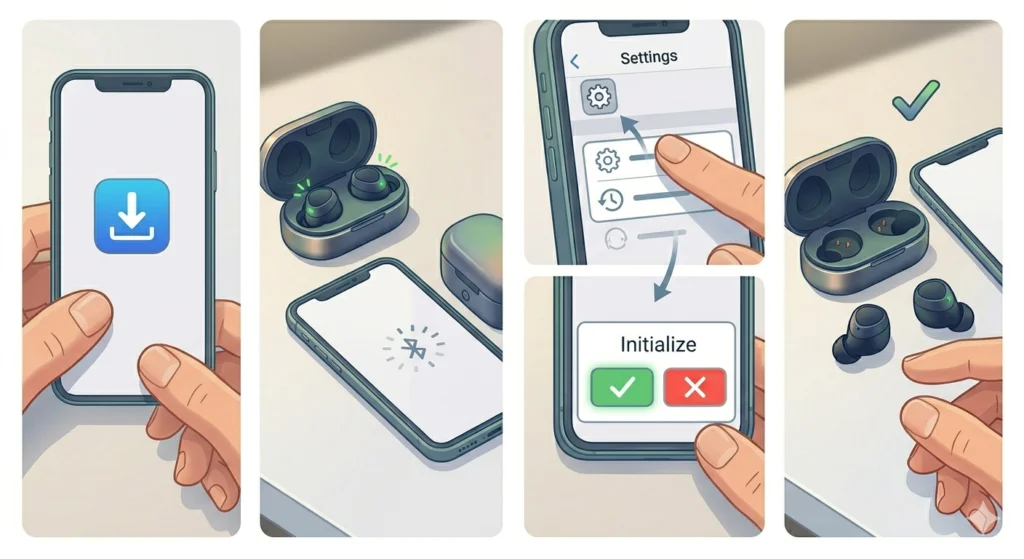 Re-Pair the Earbuds Through the Sony Headphones Connect App