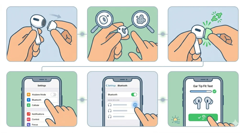 Re-seat the Ear Tips