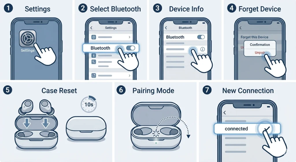 Remove Old Pairing Data and Re-Pair from Scratch