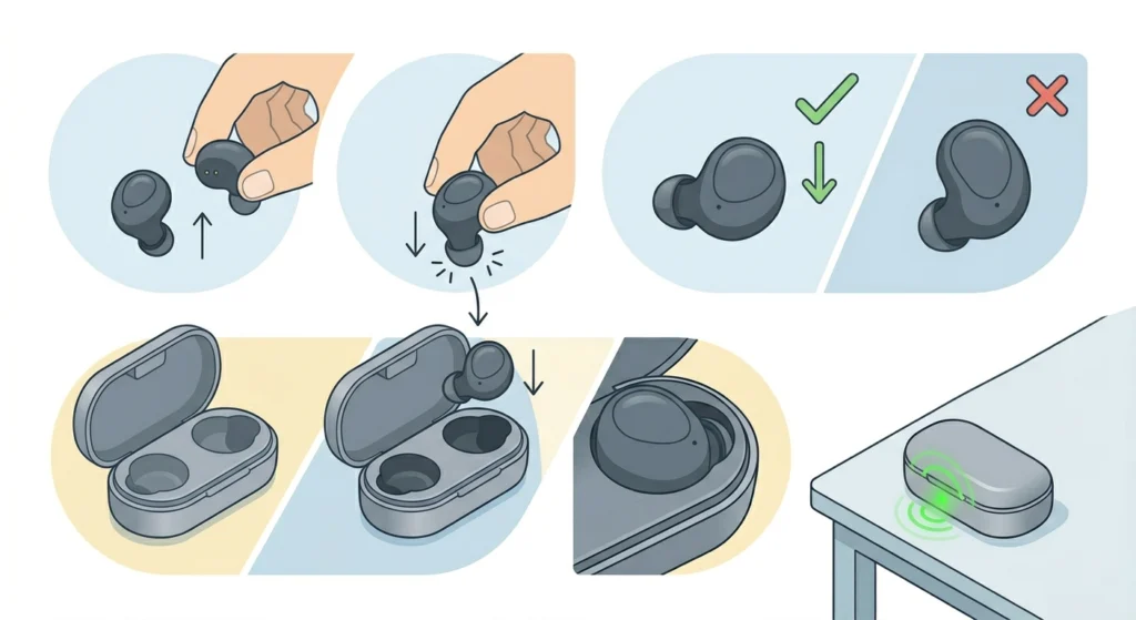 Reseat the Buds Correctly in the Case
