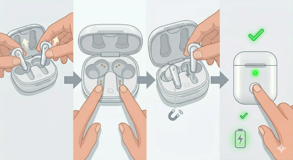 Reseat the Earbuds Inside the Case