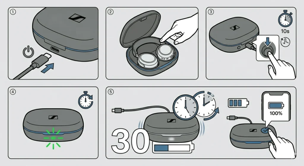 Reset the Case Itself Using the Pairing Button