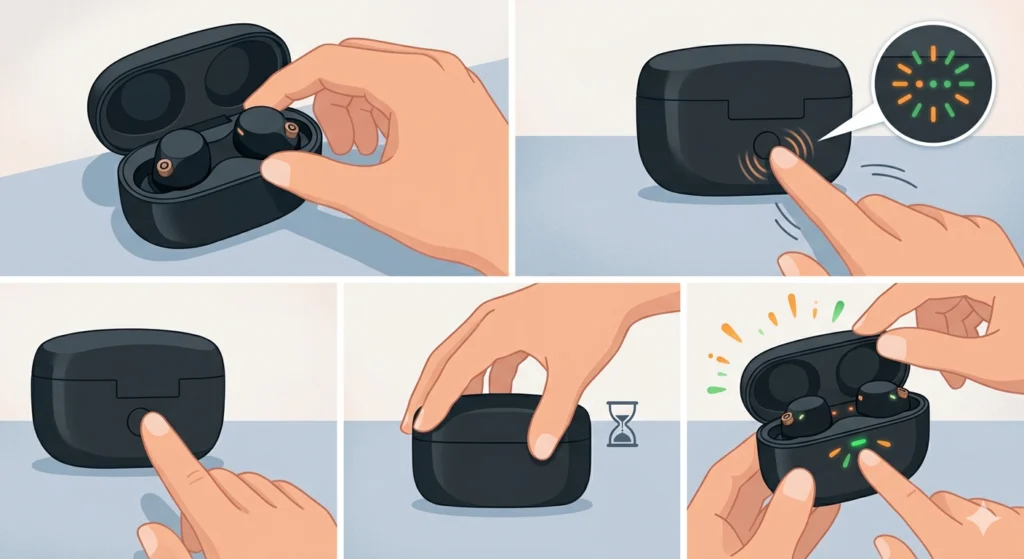 Reset the Sony WF-1000XM5 Earbuds