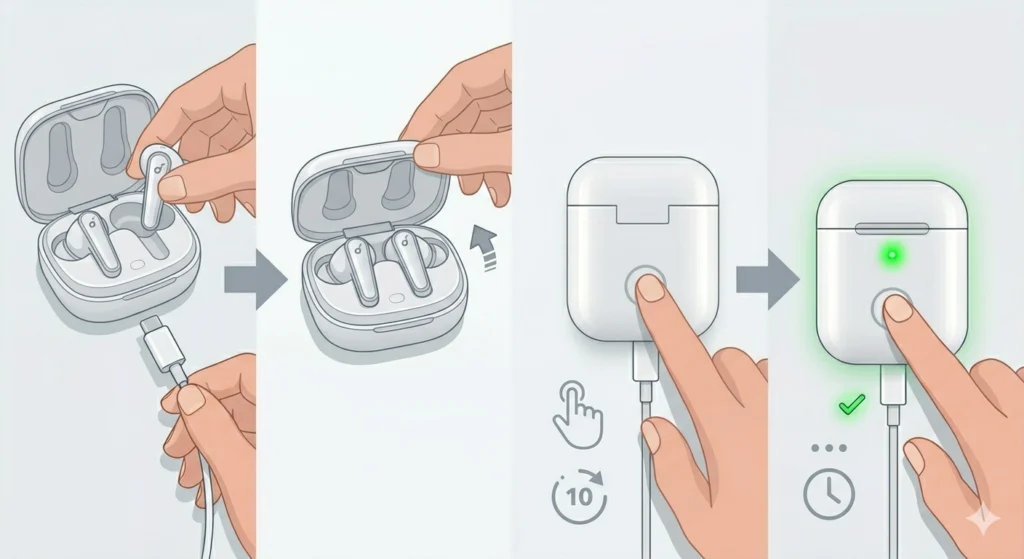 Reset the Soundcore Liberty 4 NC Charging Case