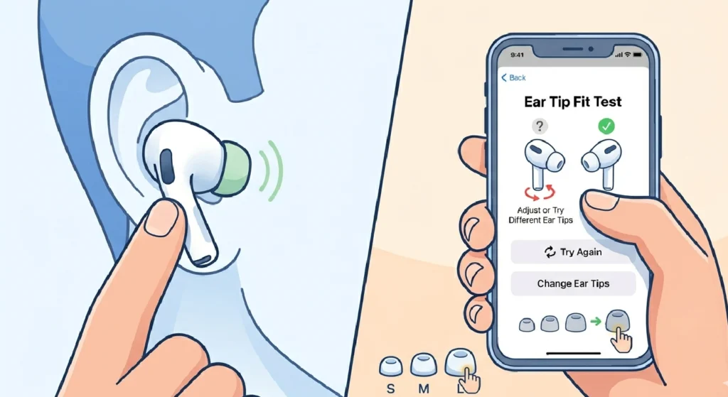 Run the Ear Tip Fit Test