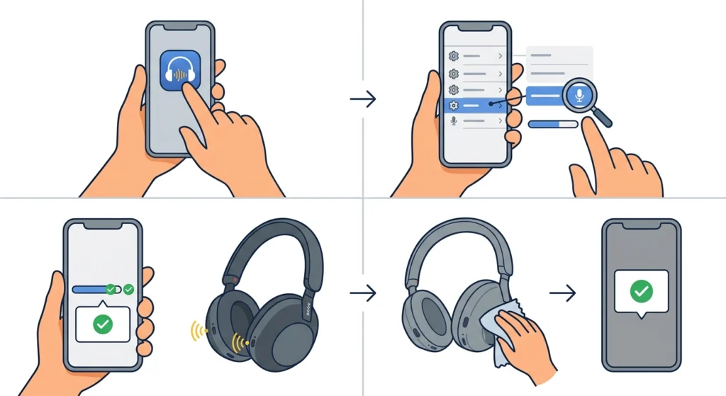 Run the Precise Voice Pick Up Microphone Check