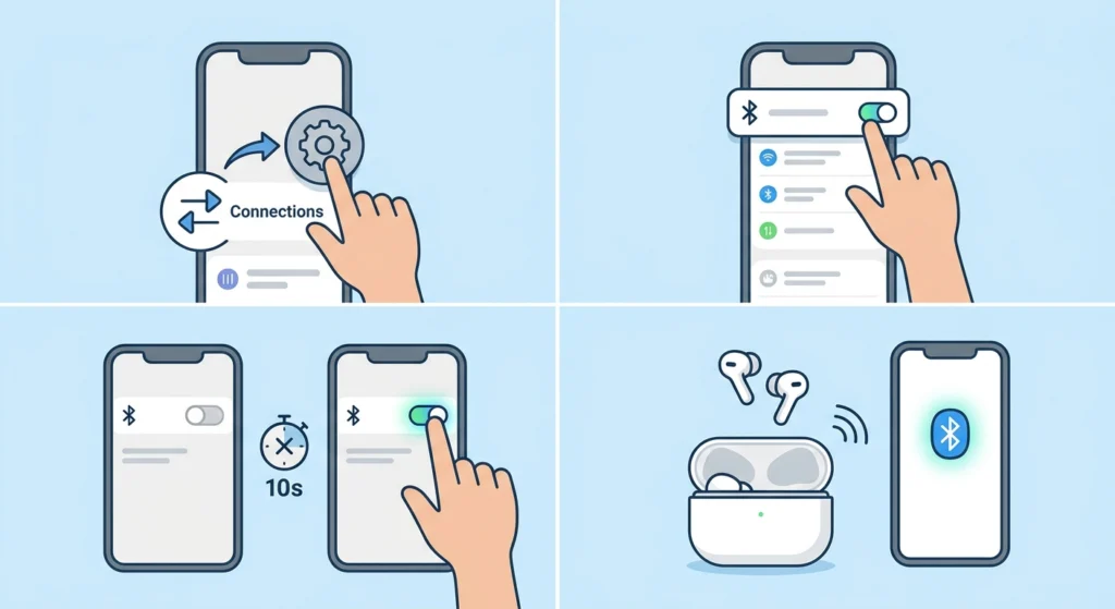 Toggle Bluetooth Off and On