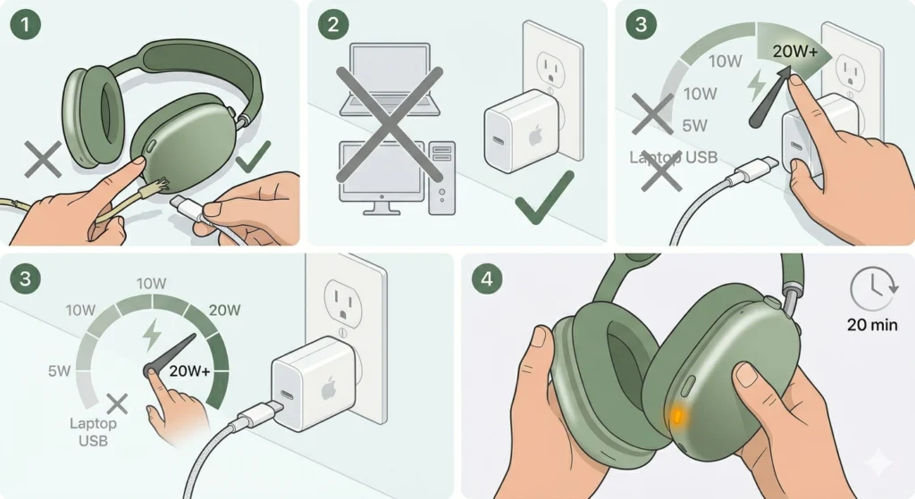 Try a Different Charging Cable and Power Source