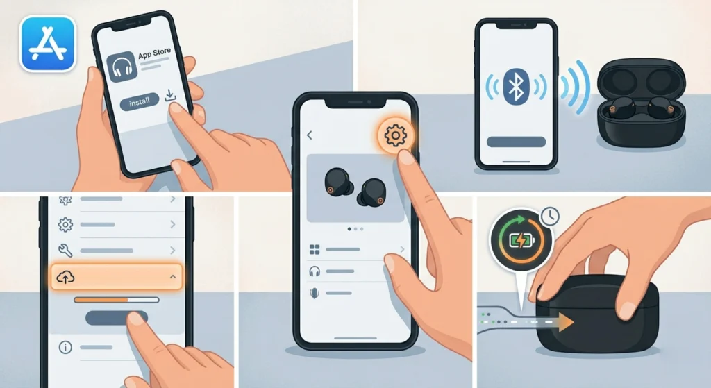 Update Firmware via Sony Headphones Connect App