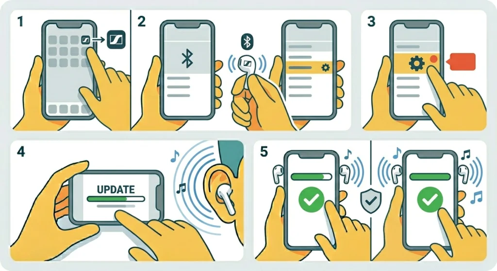 Update Firmware via the Sennheiser Smart Control App