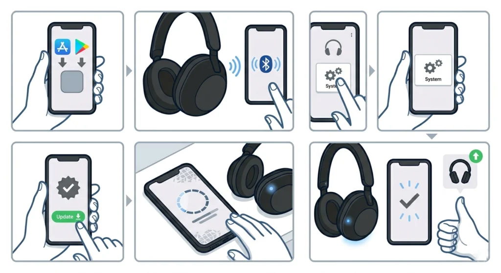 Update the Firmware via Sony Headphones