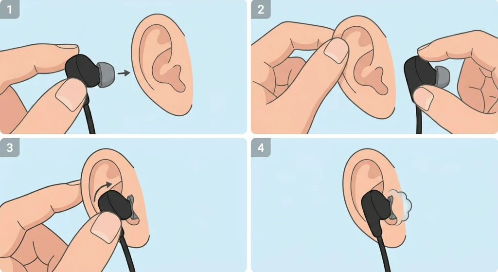 Change the Way the Earbuds Are Inserted